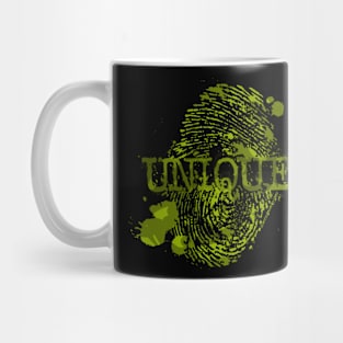 Unique Army Green Thumbprint Mug